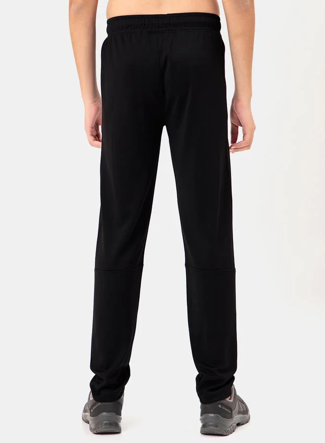 تكنوسبورت Solid Slim Fit Track Pants with Logo Detail by Styli