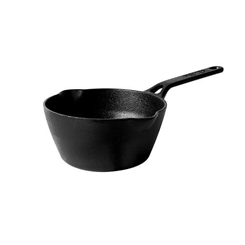 Meyer Pre-Seasoned Cast Iron Deep Skillet | Cast Iron Frypan | Induction Frying Pan | Iron Fry Pan | Deep Frying Pan| Cast Iron Utensils for Cooking | Iron Cookware for Kitchen, 18cm, Black - Image 1