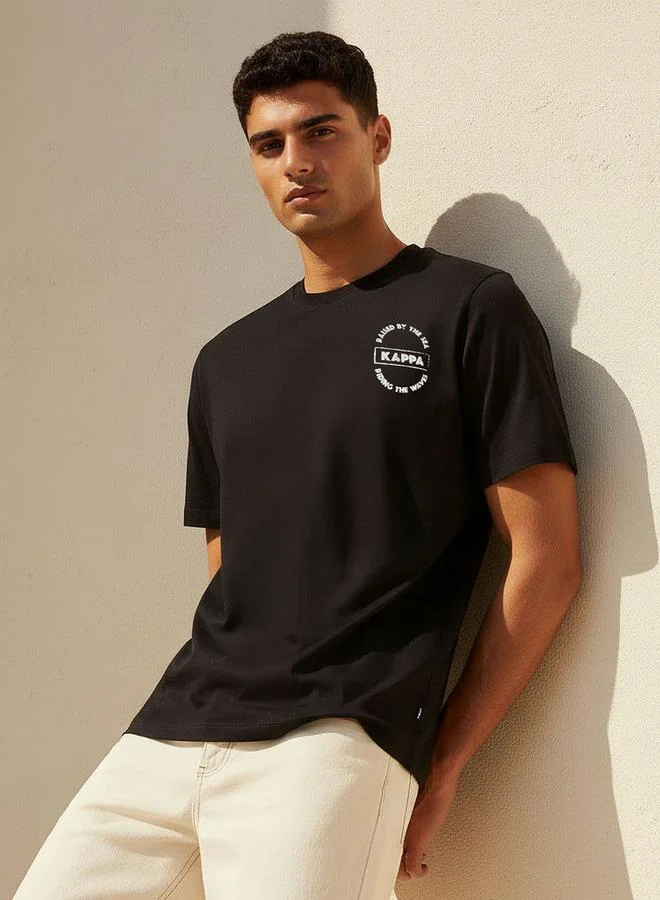 Kappa Black Kappa Men Slogan Print T-shirt for Men | Best Price UAE