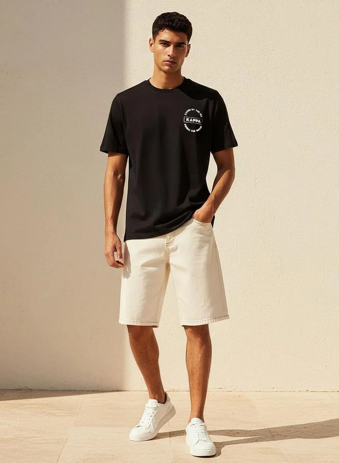 Kappa Black Kappa Men Slogan Print T-shirt for Men | Best Price UAE