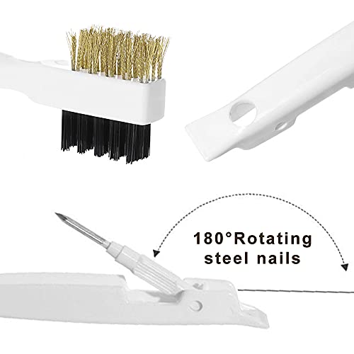 leuapl Kitchen Cleaning Scrub Brush - Deep Gas Stove Brass Wire Brushes with Stiff Bristles & Cooktop Scraper, Scrubber for Range Hood Grease Grime, Rust Cleaner for Pot Pan, Household Cleaning Tools - Image 5