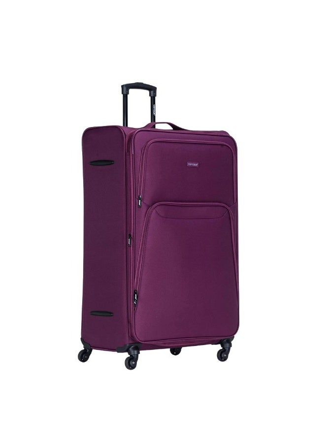 VIPTOUR 4-Piece Fabric Softside Luggage Set with 360° Spinner Wheels & Number Lock – Durable Polyester Travel Trolley Bag (20’’ / 24’’ / 28’’ / 32’’) - PLUM - Image 3