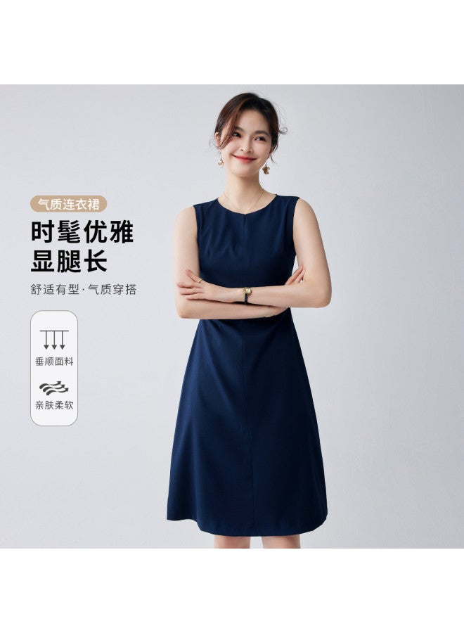 ROMON Women'S Dress, Intellectual And Elegant, Simple Midi-Length Sleeveless Dress For Women - Image 2