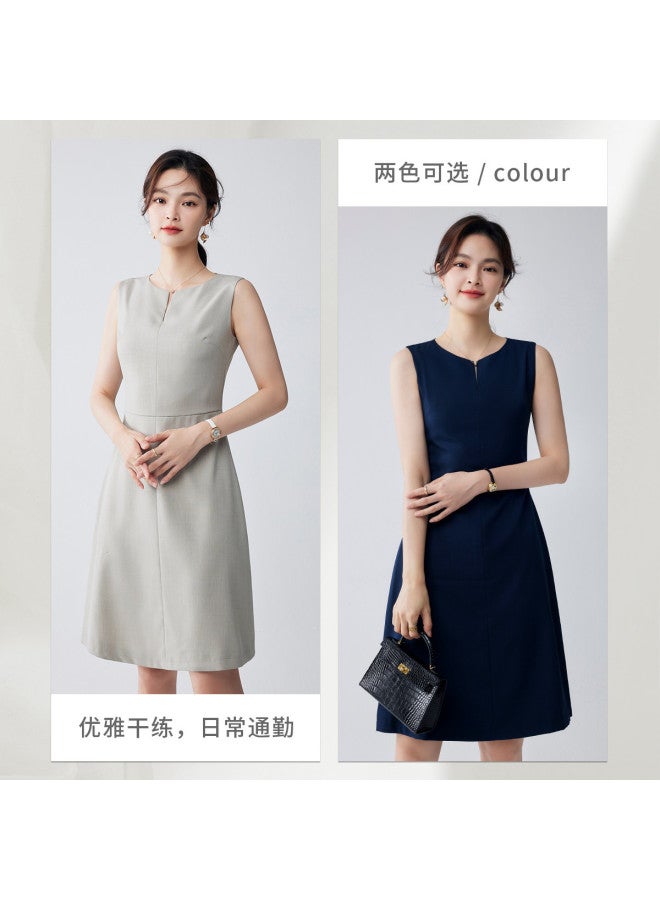 ROMON Women'S Dress, Intellectual And Elegant, Simple Midi-Length Sleeveless Dress For Women - Image 3