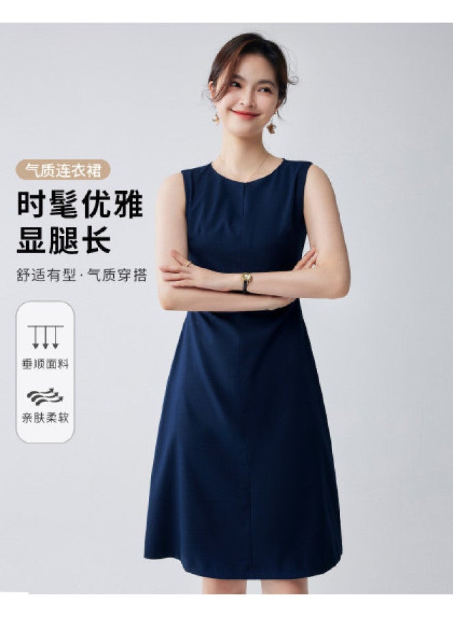 ROMON Women'S Dress, Intellectual And Elegant, Simple Midi-Length Sleeveless Dress For Women - Image 1