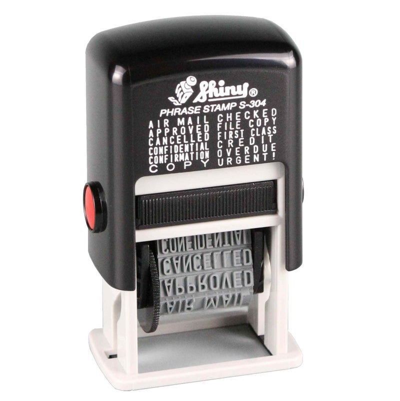 Shiny S-304 Self Inking Stamp 12 in 1 Rubber Stock Phrase Stamp - Image 5