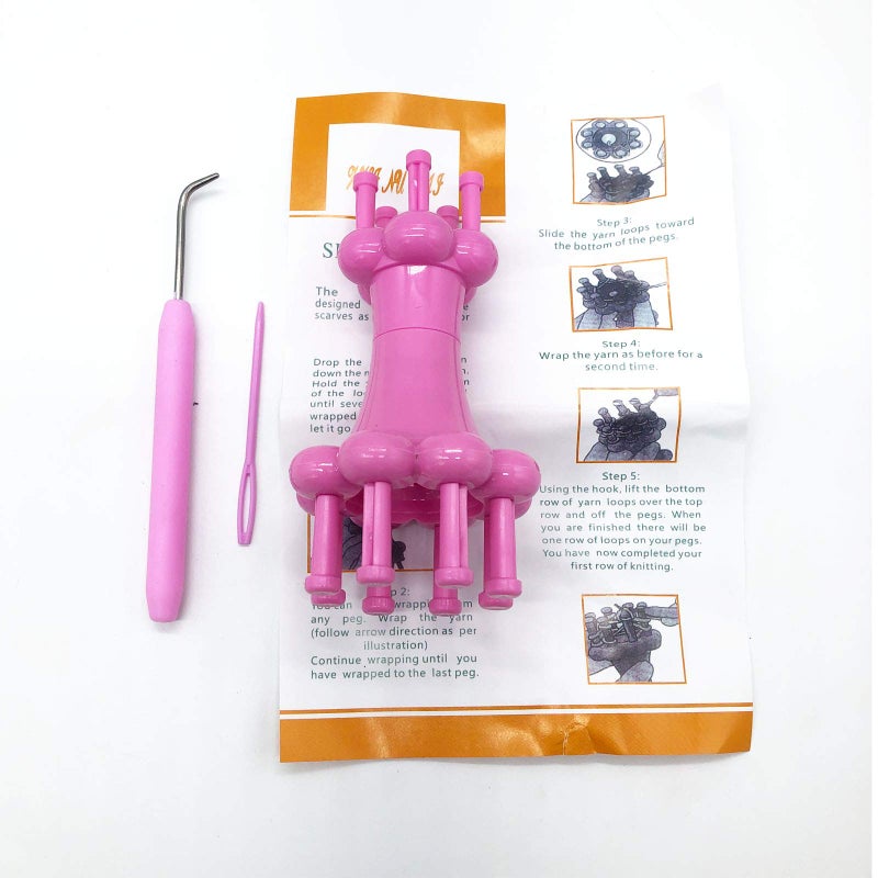 WAYION DIY Weaving Tool Hook Crochet Flower Arranger Spool Loom Knitter Knitting Rope Hook Knitting Tool - Image 5