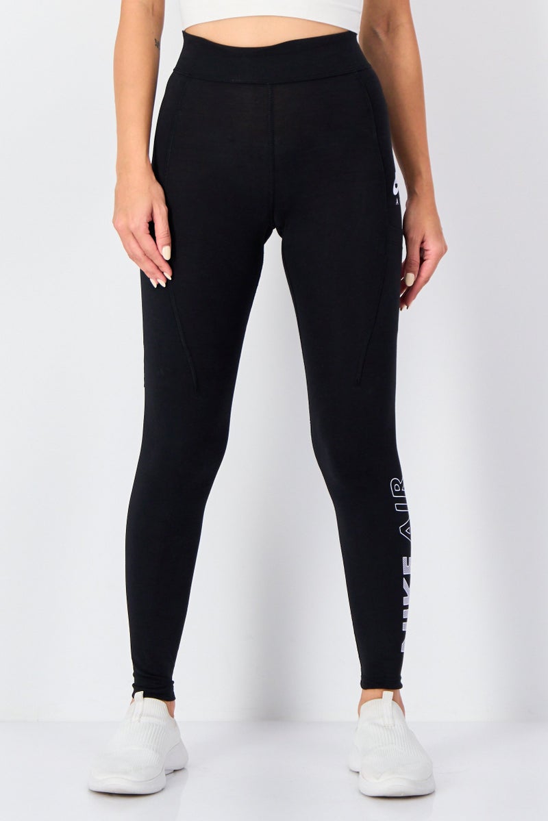 Nike Women Tight Fit Brand Logo Training Legging, Black - Image 1