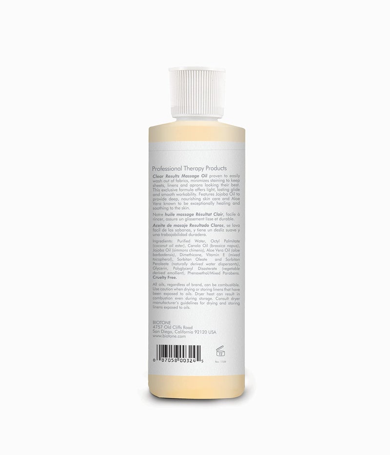 Biotone Clear Results Massage Oil, 8 Ounce - Image 2