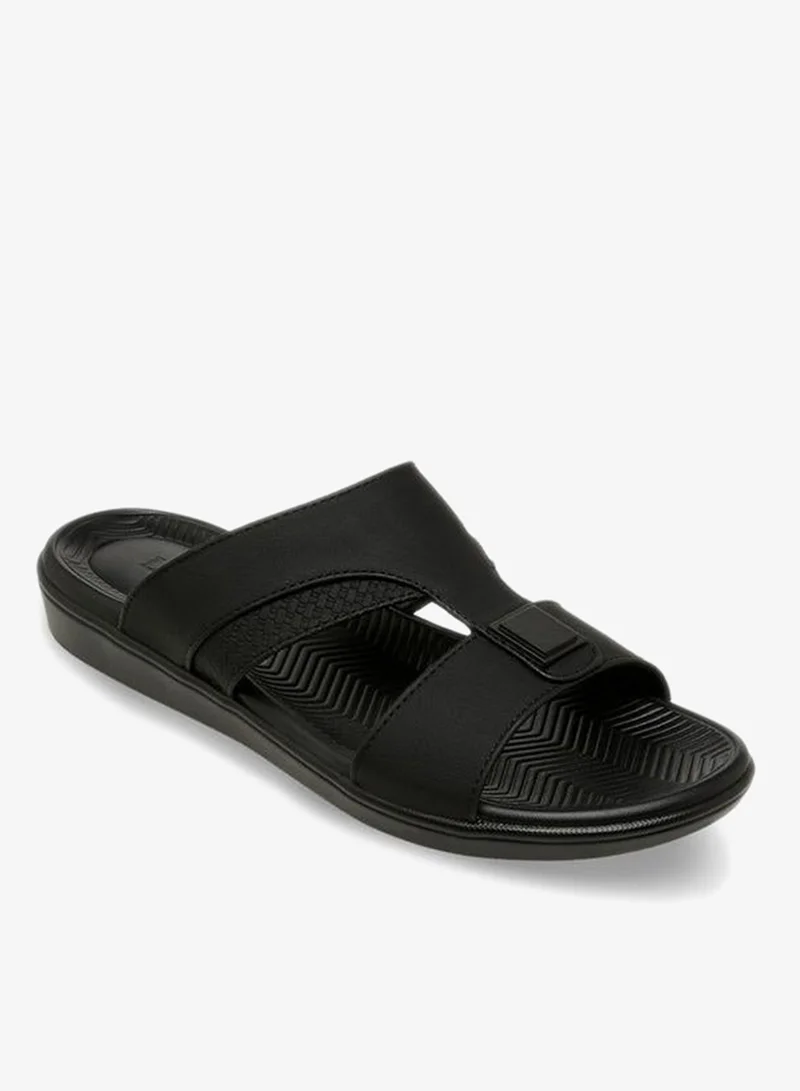 LBL by Shoexpress BLACK Men Solid Arabic Sandals Ramadan Collection for Men | Best Price UAE