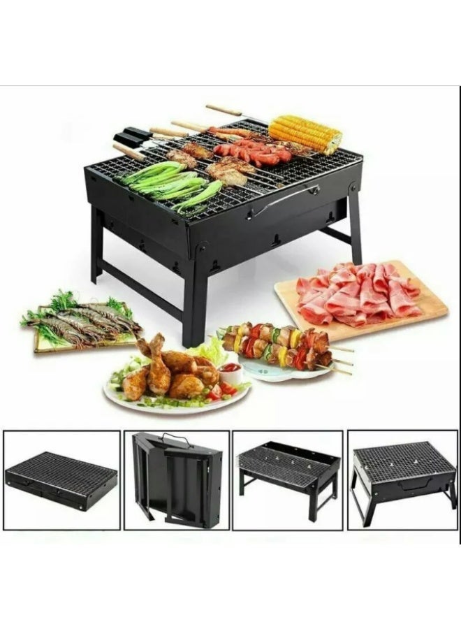 شواية الشواء المحمولة والقابلة للطي أسود - Image 1