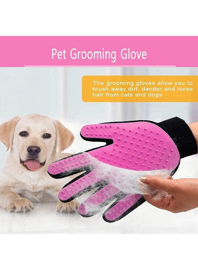 BYETOO BYETOO Pet Dog Cat Grooming Glove with 261Tips,Gentle Deshedding Brush Glove,Efficient Pet Hair Remover Mitt,Massage Tool with Enhanced Five Finger Design,for Dog,Cat,Rabbit,Horse with Long/Short Fur - Image 3