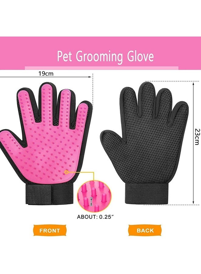 BYETOO BYETOO Pet Dog Cat Grooming Glove with 261Tips,Gentle Deshedding Brush Glove,Efficient Pet Hair Remover Mitt,Massage Tool with Enhanced Five Finger Design,for Dog,Cat,Rabbit,Horse with Long/Short Fur - Image 2