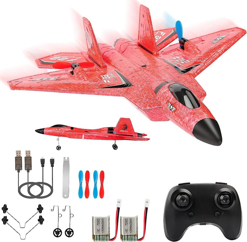 RoofWorld RC Plane F22 RC Airplane Fighter Ready to Fly 24Ghz 2 Channel Remote Control Plane RC Airplanes Toy for Boys Girls Kids Beginners - Image 2
