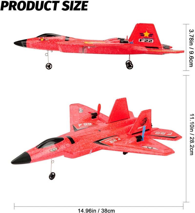 RoofWorld RC Plane F22 RC Airplane Fighter Ready to Fly 24Ghz 2 Channel Remote Control Plane RC Airplanes Toy for Boys Girls Kids Beginners - Image 3