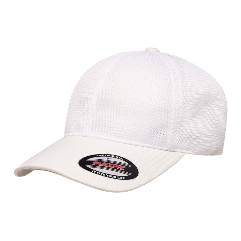 Flexfit mens 360 Omnimesh Cap, White, Small-Medium US - Image 1