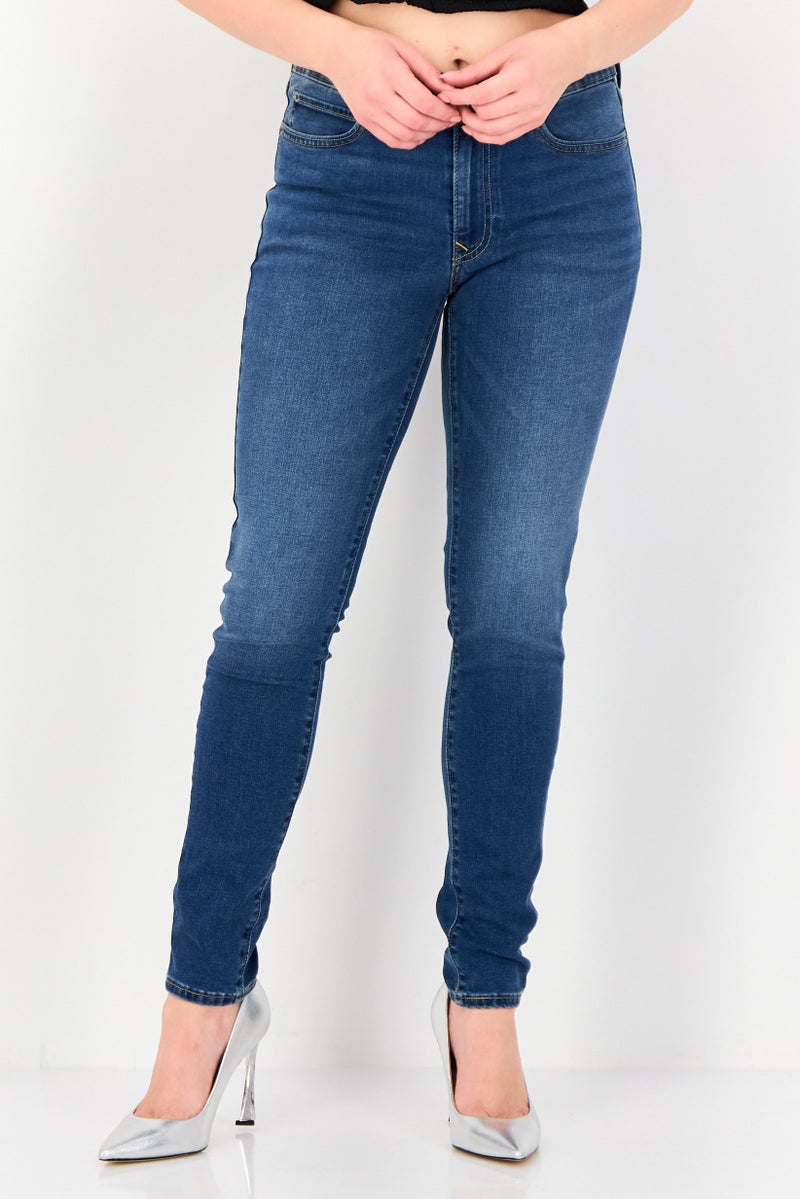 Levi's Women Skinny Fit Washed Stretchable Denim, Blue - Image 1