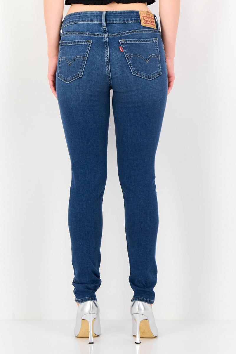 Levi's Women Skinny Fit Washed Stretchable Denim, Blue - Image 2