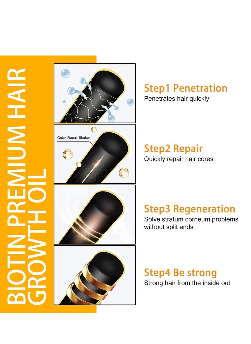 EELHOE سيروم نمو الشعر بالبيوتين، رذاذ نمو الشعر بالبيوتين، علاج تساقط الشعر، سيروم نمو الشعر مع البيوتين، رذاذ تكثيف الشعر، زيوت أساسية للعناية بالشعر سريع النمو، رذاذ لفروة الرأس 30 مل - Image 3
