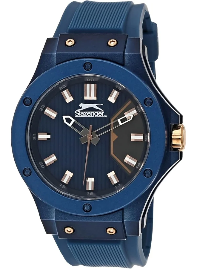 Slazenger Slazenger Unisex 2035 Movement Watch, Analog Display and Silicone Strap - SL.9.6572.1.02, Blue