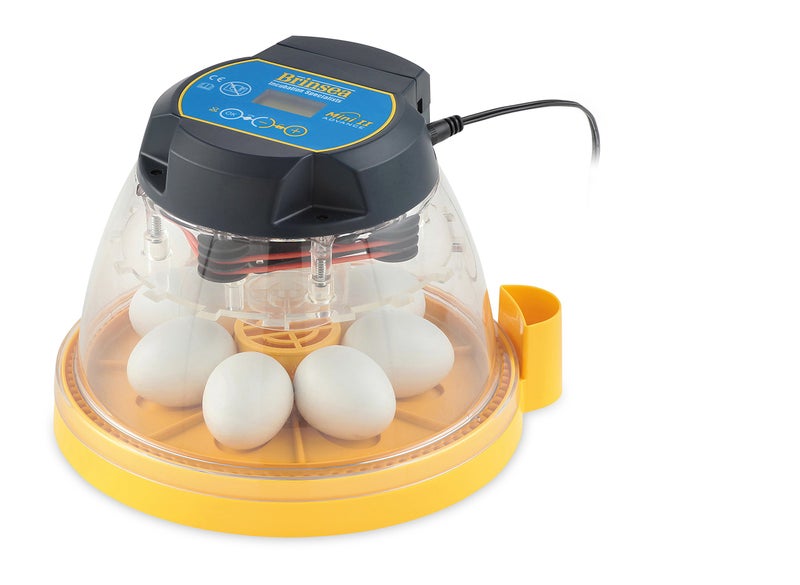 Brinsea Mini II Advance Egg Incubator with Automatic Egg Turning and Temperature Control for Hatching 7 Chicken, Duck, or Other Eggs, Ideal Incubator for Hobbyists, Teachers, and Learners - Image 1