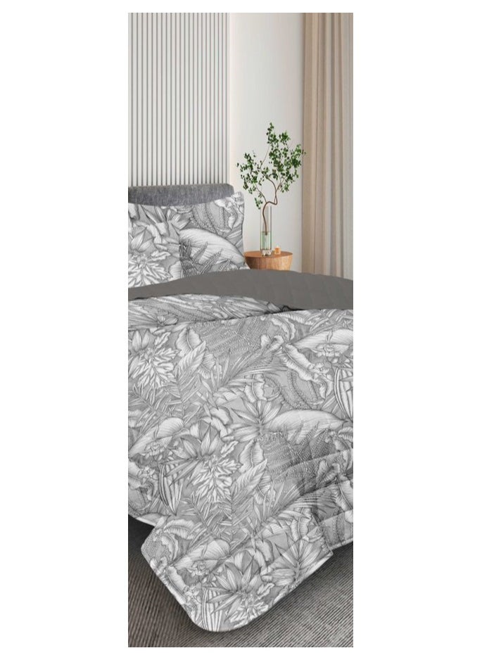 Red Rose A practical summer double bed sheet with a printed design to suit your room's decor, made of microfiber, measuring 230*250cm.  - Image 3