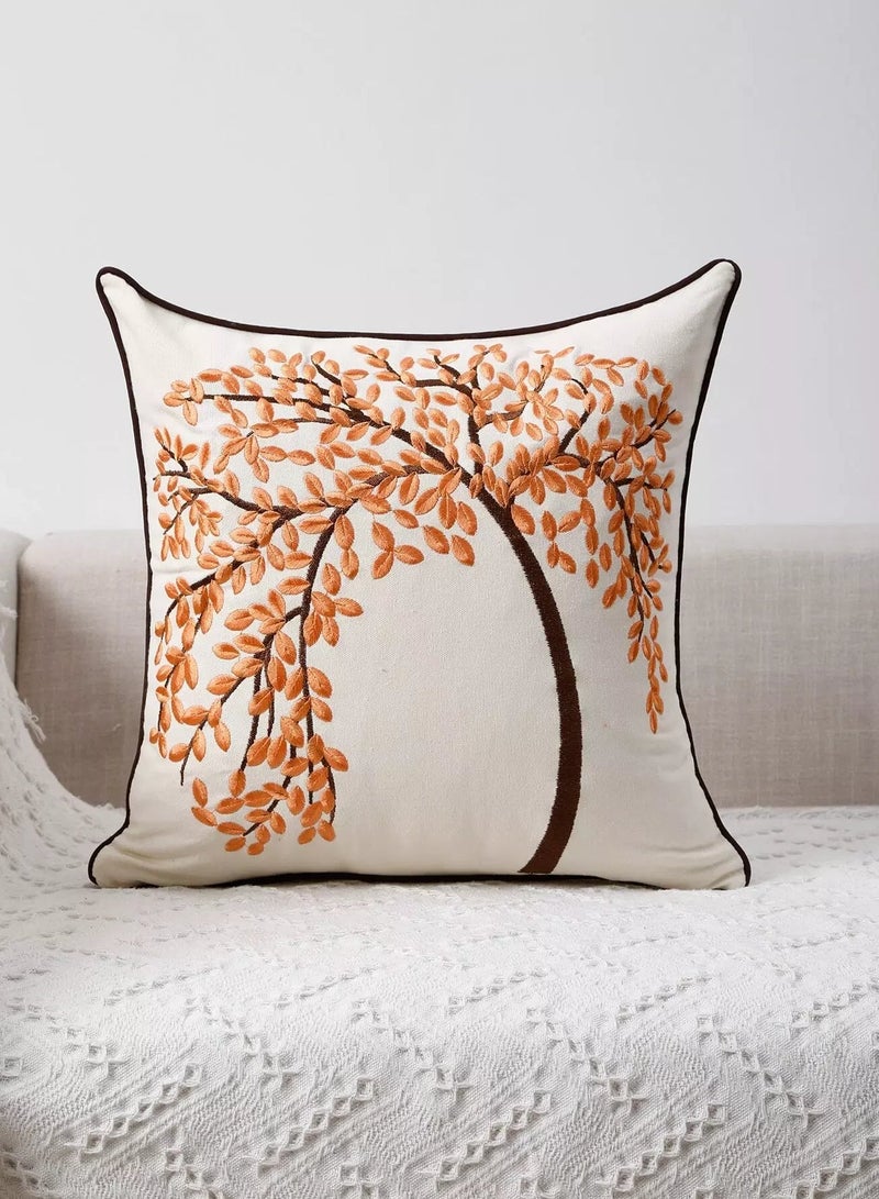 Tree Embroidery Cushion Cover Without Filler  - Image 1