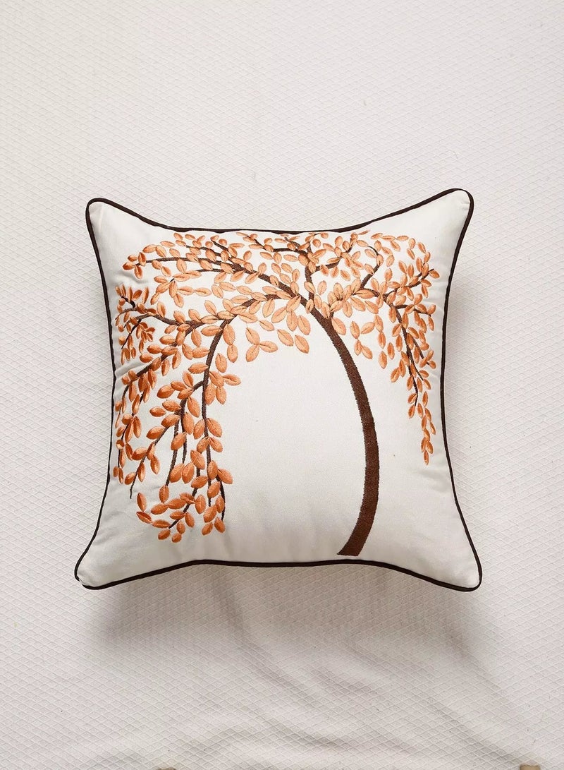 Tree Embroidery Cushion Cover Without Filler  - Image 4