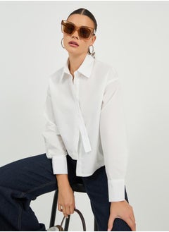 Asymmetric Hem Boxy Shirt with Button Placket - pzsku/Z7F300A460E28AB300A82Z/45/_/1739732120/665a12a9-a931-4707-b326-c273a3f0036b