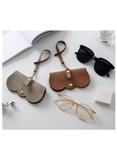LAIAOCISI 5 PCS Soft Leather Sunglasses Bag Eyeglass Protective Case Portable Anti-Scratch Sunglasses Pouch Anti-Stress Storage Bag with Lanyard for Women or Men Travel Home  - Image 4