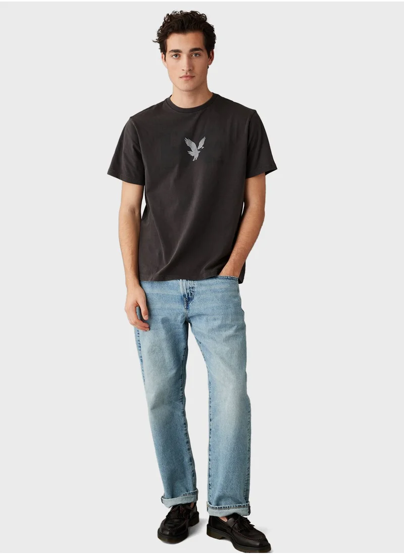 امريكان ايجل Graphic Crew Neck T-Shirt