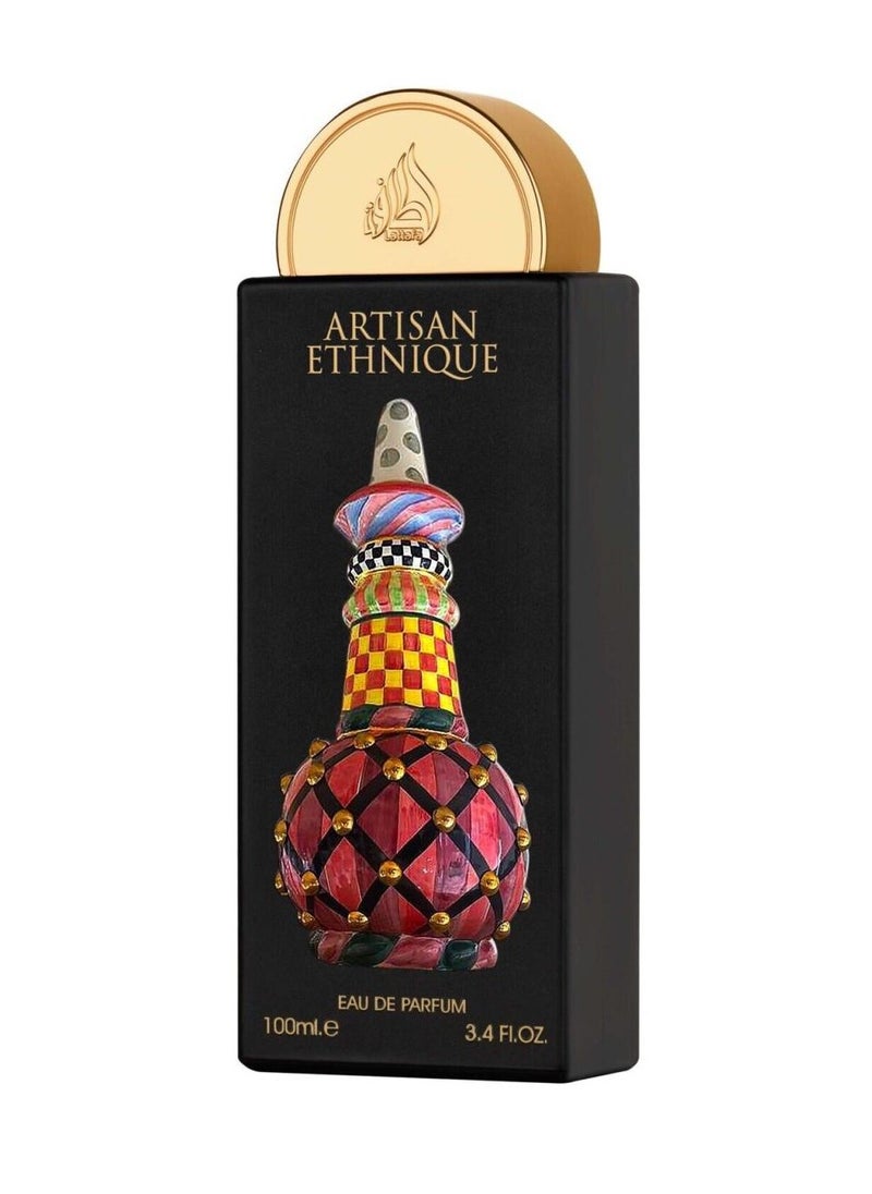 لطافة عطر أرتيسان إيثنيك أو دو بارفيوم من لطافة برايد - 100مل | عطر غني بمزيج من نكهات الكراميل والأمبروال للرجال والنساء  - Image 2