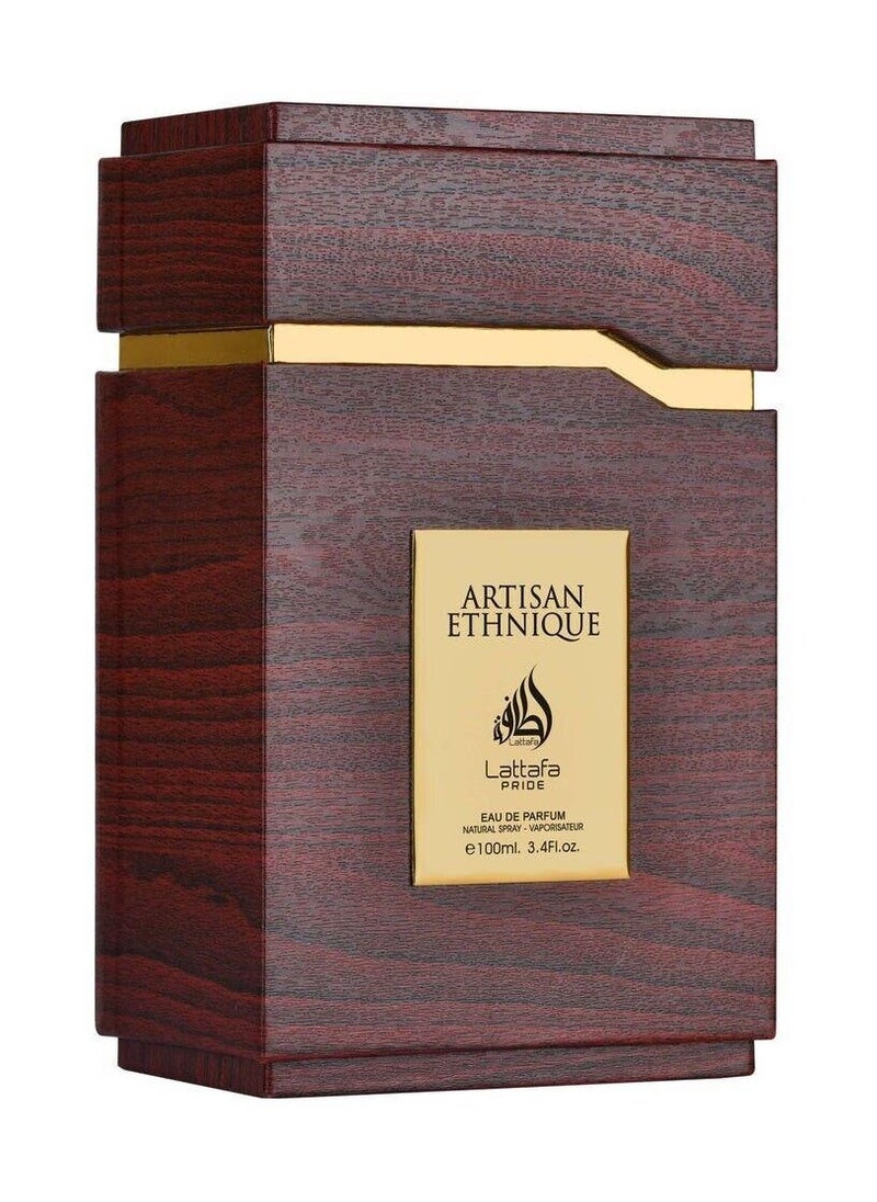 لطافة عطر أرتيسان إيثنيك أو دو بارفيوم من لطافة برايد - 100مل | عطر غني بمزيج من نكهات الكراميل والأمبروال للرجال والنساء  - Image 3