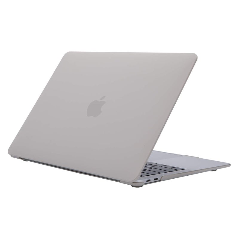 GIOIA BAZAAR Case for MacBook, Plastic Hard Shell Case Cover with Retina Display and Touch ID Compatible for Laptops, MacBook Air 13 inches, 2020 2019 2018 Release, M1 A2337 A2179 A1932 (Cream Grey) - Image 1