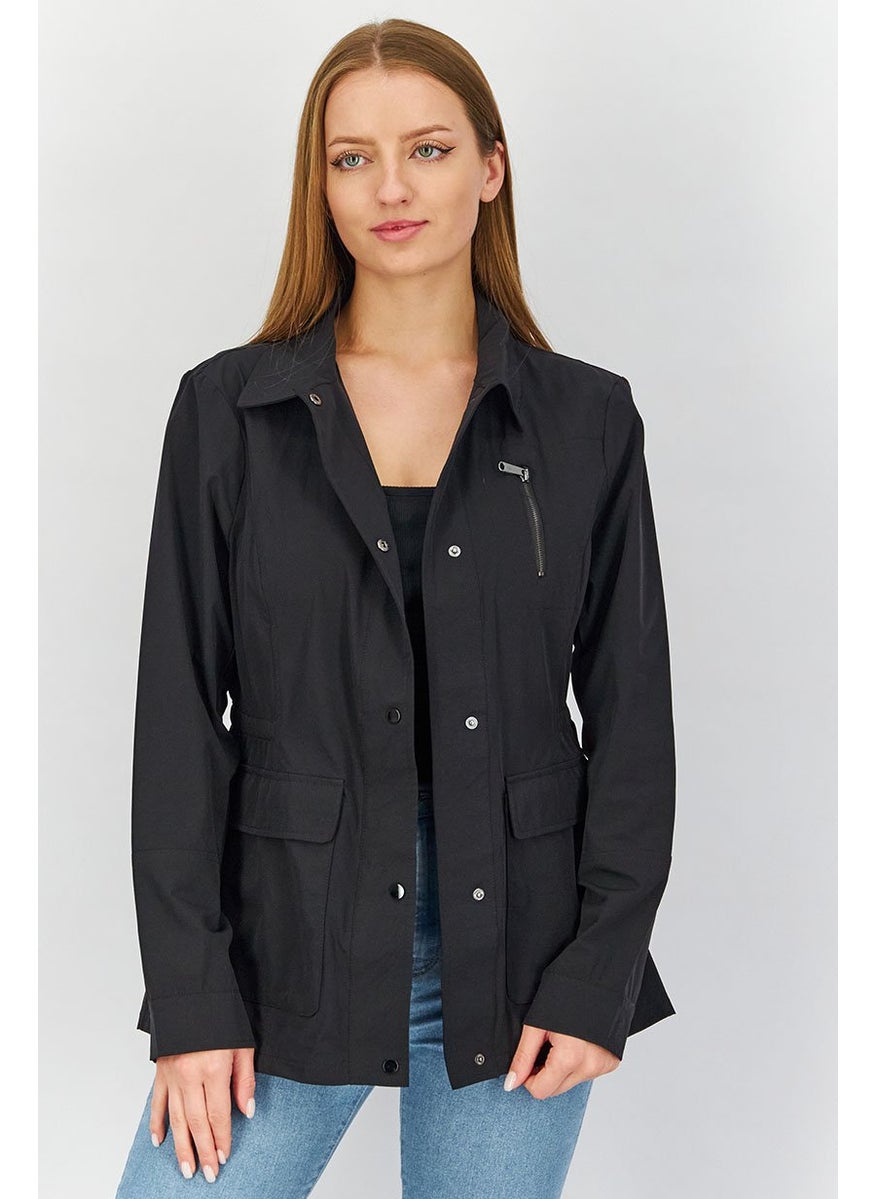 Sam Edelman Women Solid JackeT-shirt, Black  - Image 1