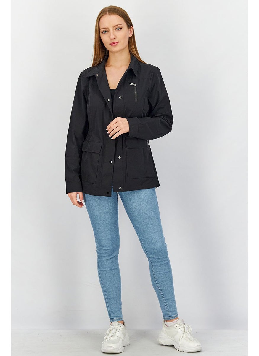 Sam Edelman Women Solid JackeT-shirt, Black  - Image 3