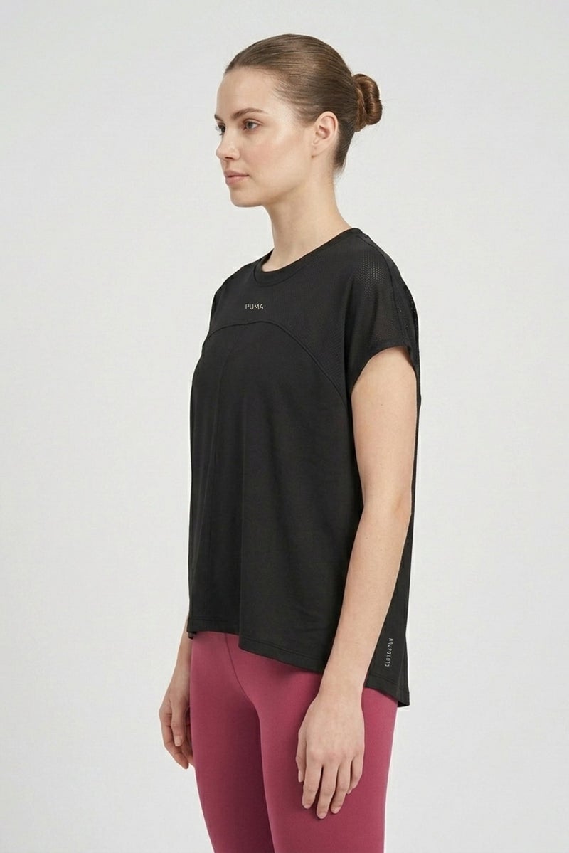 PUMA Women Sportswear Fit Short Sleeve Training T-Shirt, Black - Image 5