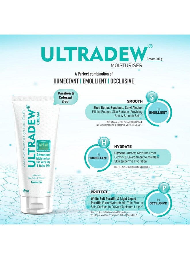 Vegetal Ultradew Moisturising Cream For Dry Skin 100Gm. - Image 3