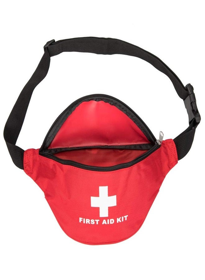 Jipemtra First Aid Fanny Pack - Red Travel Rescue Pouch Compact Survival Medicine Bag for Car, Home, Outdoors - Image 4