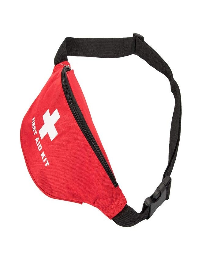 Jipemtra First Aid Fanny Pack - Red Travel Rescue Pouch Compact Survival Medicine Bag for Car, Home, Outdoors - Image 2