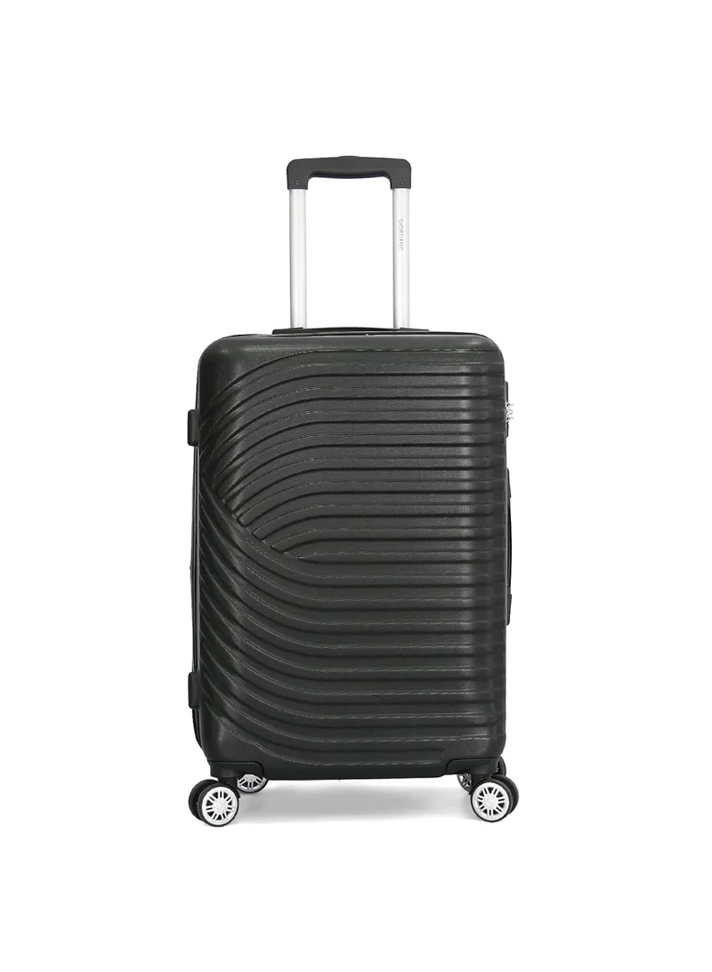 جيوردانو حقيبة سفر صلبة بعجلات دوارة مزدوجة طقم  قطع أسود