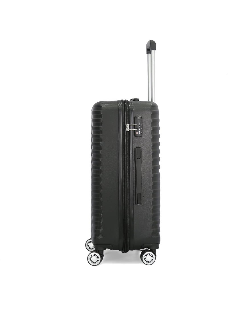 GIORDANO Hardshell Luggage Double Spinner Trolley Bag 5 Pieces Set,Black (BC-12",BC-14",S-20",M-24",L-28")  - Image 3