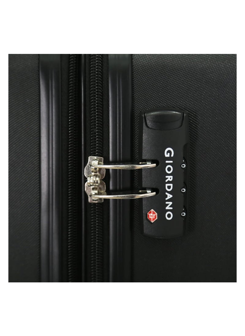GIORDANO Hardshell Luggage Double Spinner Trolley Bag 5 Pieces Set,Black (BC-12",BC-14",S-20",M-24",L-28")  - Image 4