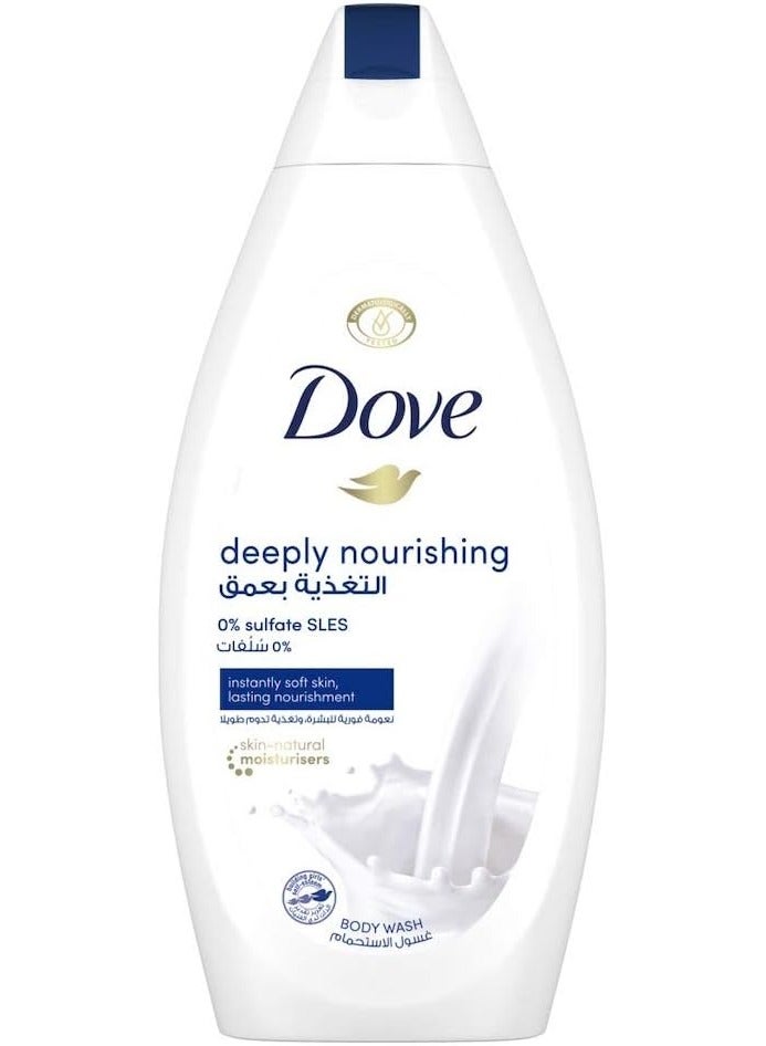 دوف غسول الجسم المغذي بعمق من دوف، 750 مل، لترطيب فوري، أصلي، خالٍ من الكبريتات والبارابين