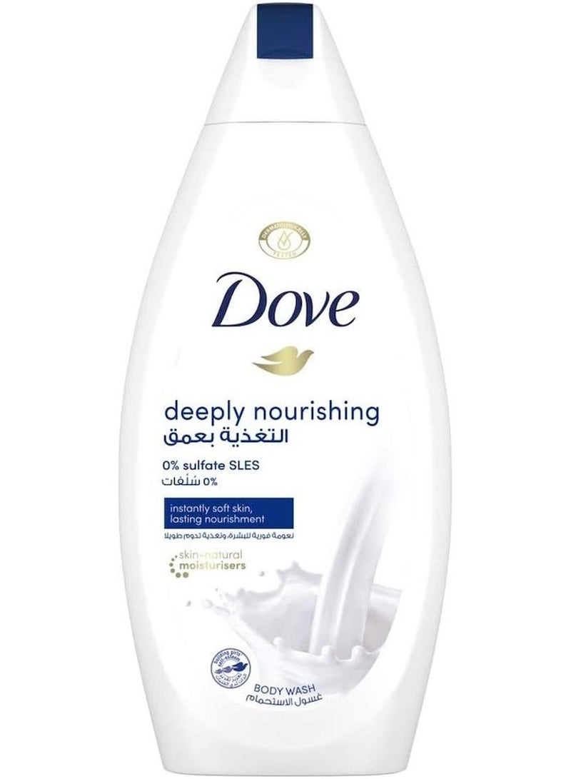 دوف غسول الجسم المغذي بعمق من دوف، 750 مل، لترطيب فوري، أصلي، خالٍ من الكبريتات والبارابين