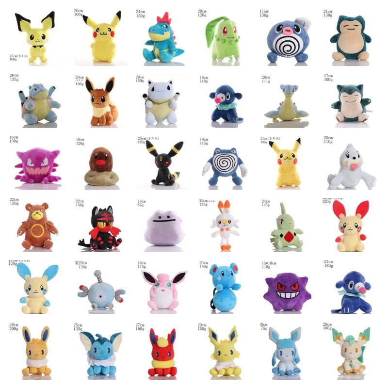 Y&D 140 Styles 8 Inches Pokemoned Stuffed Plush Toys Pikachu Psyduck Charmander Squirtle Bulbasaur Plush Dolls Gift - Image 3