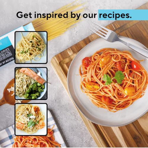 Fiber Gourmet Spaghetti Low Carb Pasta - Light Noodles with 24g Fiber, 110 Calories Per Serving, Vegan Non-GMO Kosher, Made in Italy, Healthy Guilt-Free Alternative - 6 Pack - Image 3