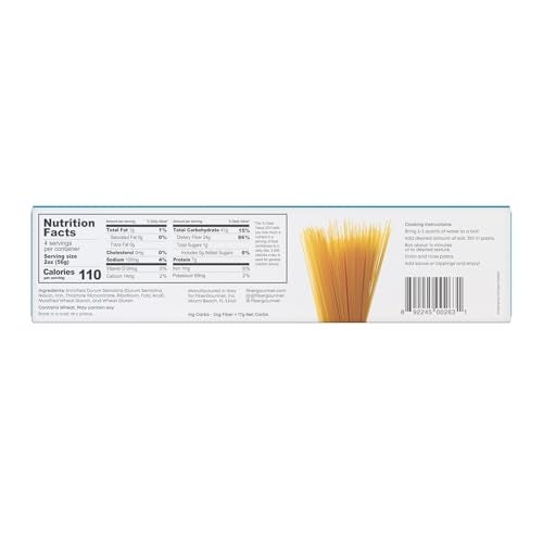 Fiber Gourmet Spaghetti Low Carb Pasta - Light Noodles with 24g Fiber, 110 Calories Per Serving, Vegan Non-GMO Kosher, Made in Italy, Healthy Guilt-Free Alternative - 6 Pack - Image 2