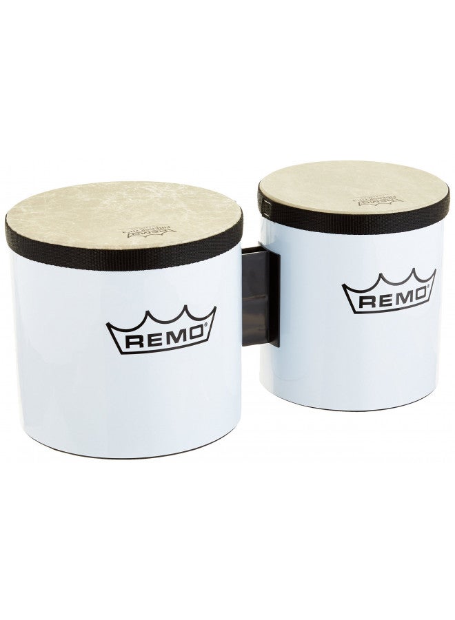 Remo BG-5300-00 Festival Bongo Drum - White, 6"-7"