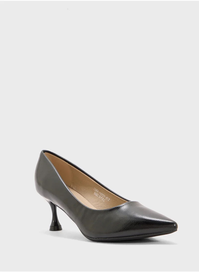 SD.Felano Mid Heel Pointed Pump